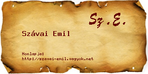 Szávai Emil névjegykártya