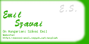emil szavai business card