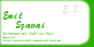 emil szavai business card